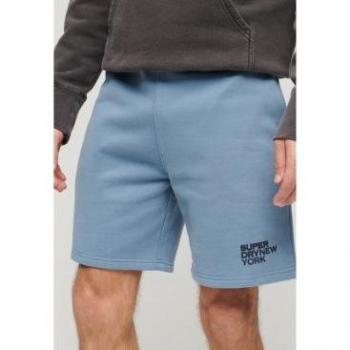 Superdry Luxury Sport Sweat Shorts Washed Denim Blue Male 2XL