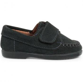 Mocasines de Niños en Piel Serraje con Cinta Adhesiva