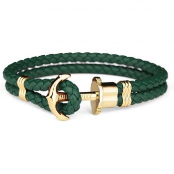 Braccialetto Paul Hewitt Verde e Oro Unisex
