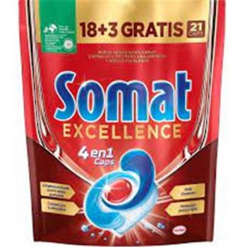 SOMAT Excellence 4 en 1 Cápsulas 21 uds