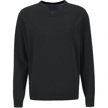 FYNCH-HATTON V-Ausschnitt Pullover schwarz
