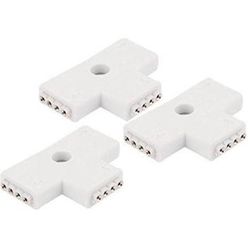 Sourcemap 3PC T‑Forma 3 Vías 4P Conector Hembra RGBW 5050 LED