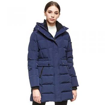 Orolay Women's Warm Navy Down Hoodie XXL Coats