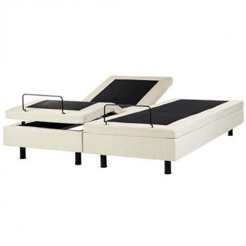 Duke II Electric King Bed – 6ft, REMOTE CONTROL, Beige Poly, No Headboard