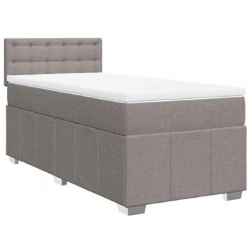 VidaXL Boxspringbett 80x200 cm Taupe mit Matratze