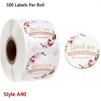 Pack 500 Etiquetas Florales con Sello – Accesorio para Álbum de Boda
