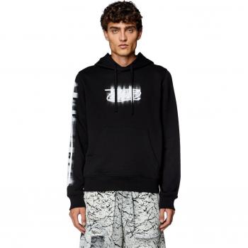 Hoodie Negro Diesel de Hombre