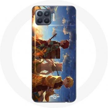 Coque Oppo A93 Tanjiro et Zenitsu Kimetsu no Yaiba