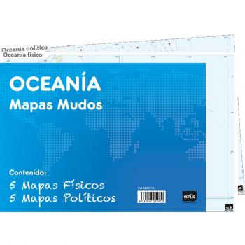 10 mapas mudos de Oceanía (política y física)