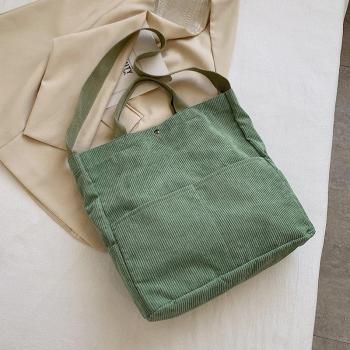 Women's Large Corduroy Tote Handbag