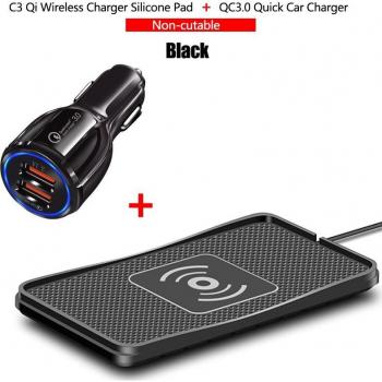 Chargeur Qi 10 W sans fil – tapis auto charge rapide iPhone, Samsung, Xiaomi
