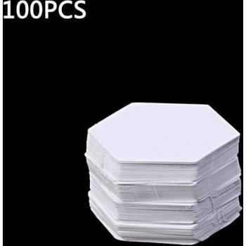 Sechsstufige Hexagon‑Vorlagen (100 Stück) – Papierpatchwork & Nähen