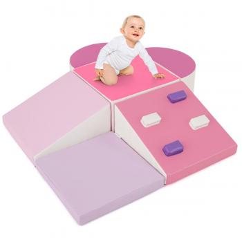 Blocco da Arrampicata 6x in Schiuma Rosa – Costway
