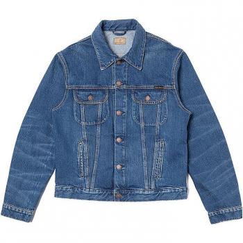 Nudie Jeans Herren Jeansjacke Danny Grease Blau XL