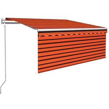 Soluzione Tenda LED Auto-Sensore Ventilato 3,5x2,5m Arancione Marrone