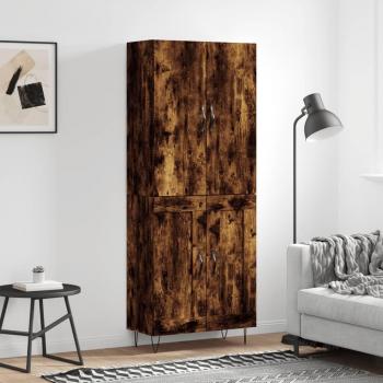 Chêne fumé buffet haut 69,5x34x180 cm – VidaXL