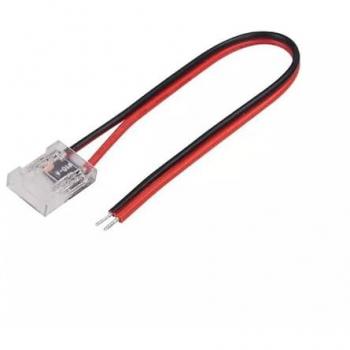 Connecteur COB V‑Tac 8 mm – deux broches et fil de soudure – 150 mm de long