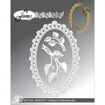 AliliArts Scrapbooking Rahmen mit Blattdesign