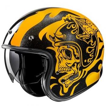 V31 Flame Noir‑Jaune – Casque HJC Taille M