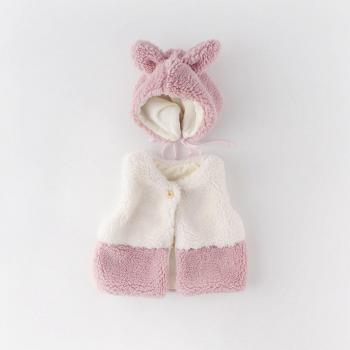 Gilet en cachemire uni pour bébé fille