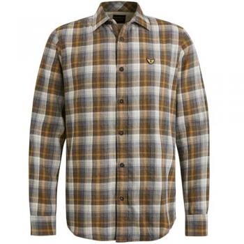 Karohemd PME LEGEND Long Sleeve Shirt Twill Yarndyed Check Gr. XXL, buckthorne braun, Herren, kariert