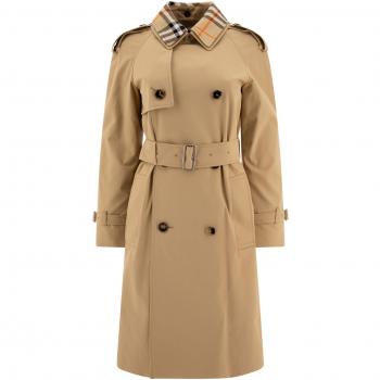 Burberry Women's Double-Breasted Trench Coat in Beige | Size XS