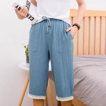 100% Cotton Calf-Length Sleep Shorts