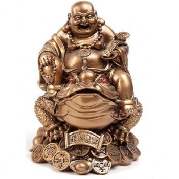 Decoración de Hogar: Sapo de Buda y Tortuga