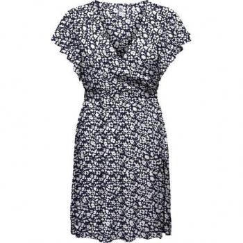 JDY Wickelkleid 'Star Macy Life' Himmelblau mit Blumen
