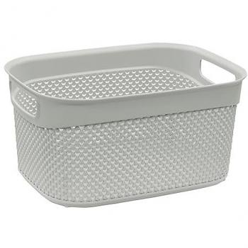 Droplette Ice Grey 9L Plastic Storage Basket