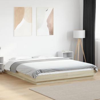 VidaXL LED-Bett in Sonoma-Eiche 150x200 cm