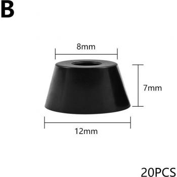 Black Rubber Chair Feet 20 Pack – Non‑Slip Floor Protectors for Tables, Cabinets, and Speakers