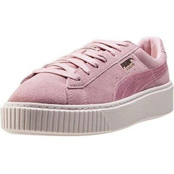 Puma sughero piattaforma mono satin rosa argento