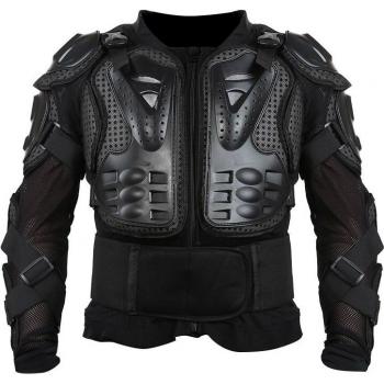 Équipement de Sécurité Moto Noir Complet S‑XXXL