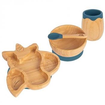 4-Piece Bella the Unicorn Bamboo Baby Weaning Set