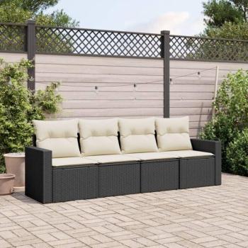 AVIMAC Patio Comfort Set – Divani in Polyrattan Nero