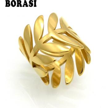 BORASI Gorgeous Tale Gold Leaf Branch Ring