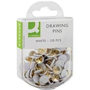 Q-Connect Drawing Pin White Pack 10 x 120 KF02019Q