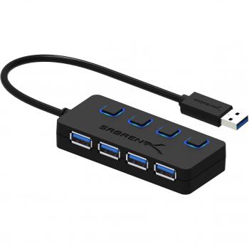 HUB SABRENT 4-PORT USB 3.0 (HB-UM43) NOIR