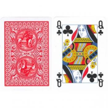 Jeu de 52 cartes GOLDEN TROPHY Rouge (Ensemble complet)
