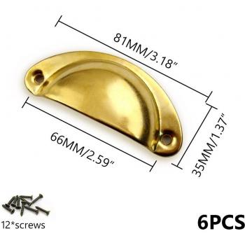 Handware Laiton 6‑Pièces – Placard Coquilles Retro