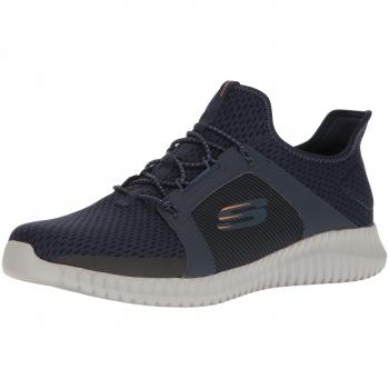 Skechers Herren Elite Flex Slip-On-Sneaker in Blau und Orange ohne Größenangabe
