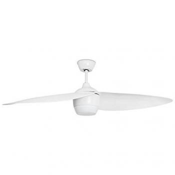 Alaska 33411 Projektor‑Lüfter mit integriertem LED-Licht (18 W), Stahl & Opal ABS in Weiß