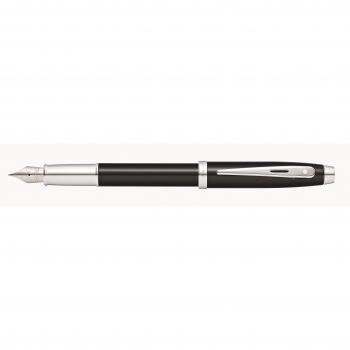Sheaffer Füllhalter 100 Schwarzlack M-Feder in Geschenkbox
