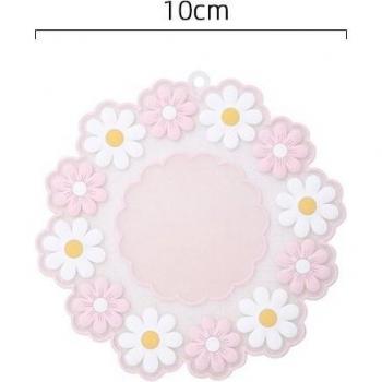 Posavasos antideslizantes de cocina con flores