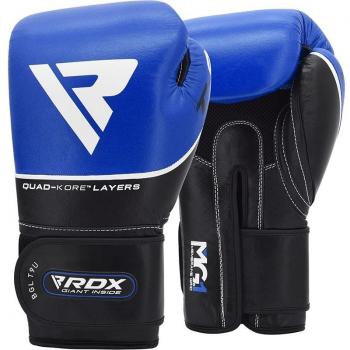 Boxing gloves RDX T9 Ace blue leather 16 oz (français)