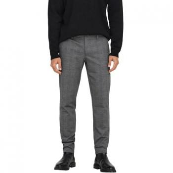 Only & Sons Mark check slim fit trousers