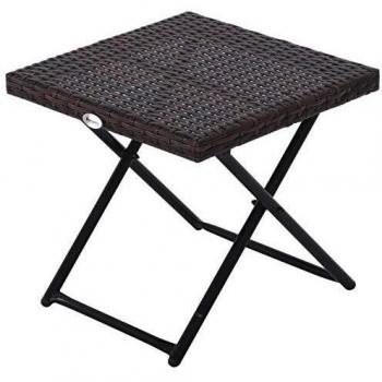 Table Basse de Jardin Pliable Style Cosy Chic 40L x 40l x 40H cm Métal Époxy