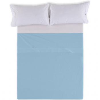 Sábana Encimera Algodón Azul Celeste 180 cm