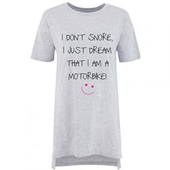 Dreaming on Wheels: I Don’t Snore I Just Dream I’m a Motorbike Nightie for Ladies (Small)